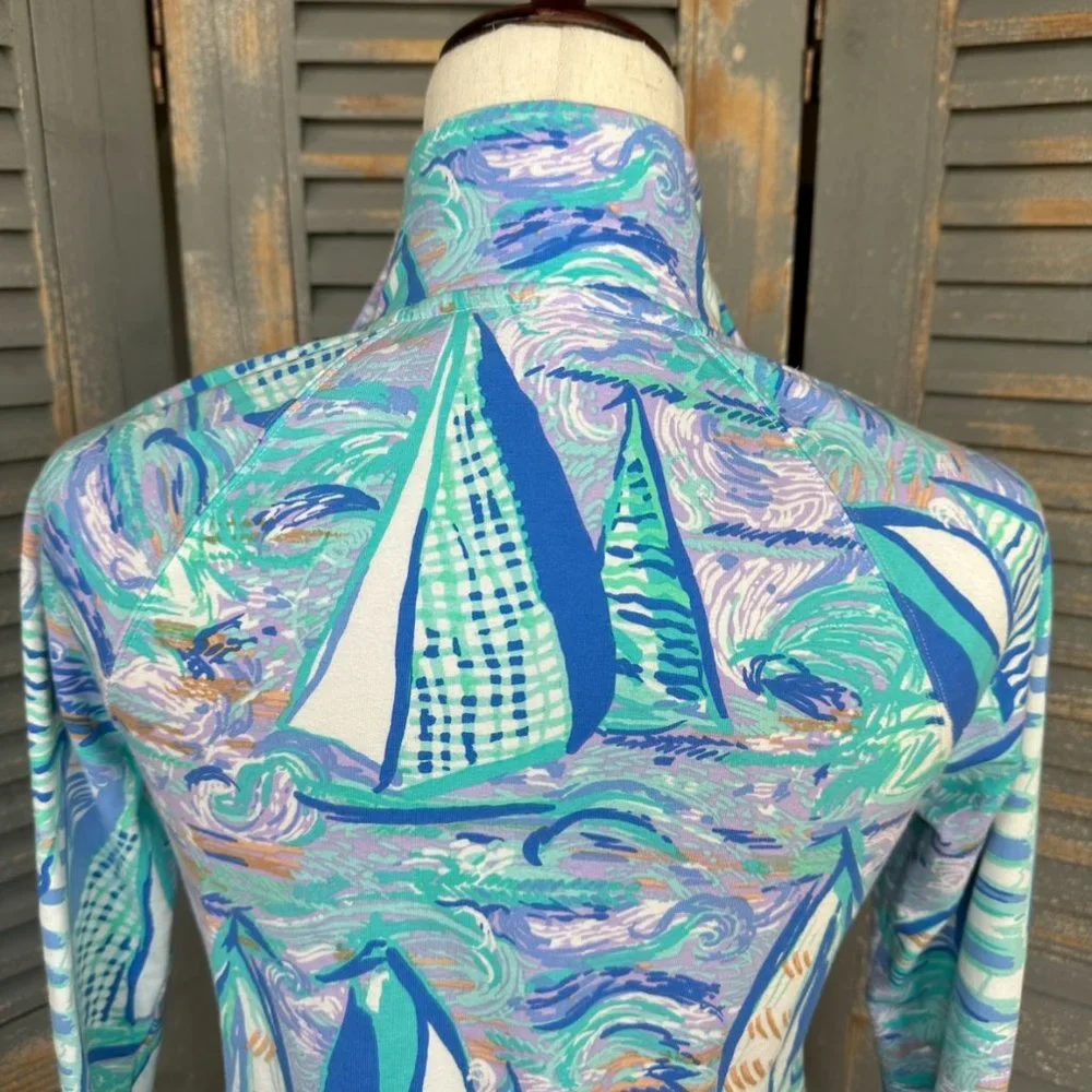 Lilly Pulitzer UPF 50+ Skipper Popover Aboat Time Sz XS - Picture 14 of 16